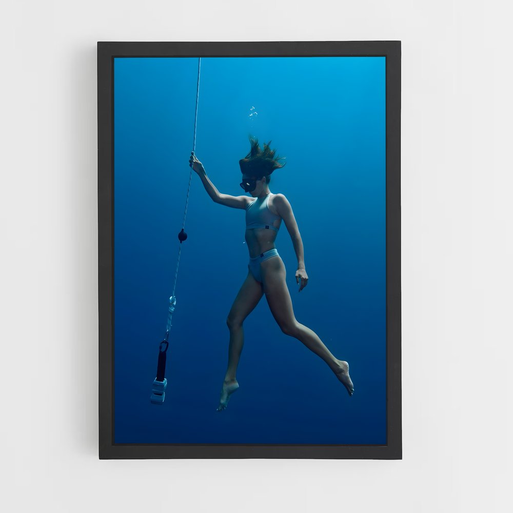 Poster Plongée Équilibrée – affiche Plongée en apnée (vue 2)